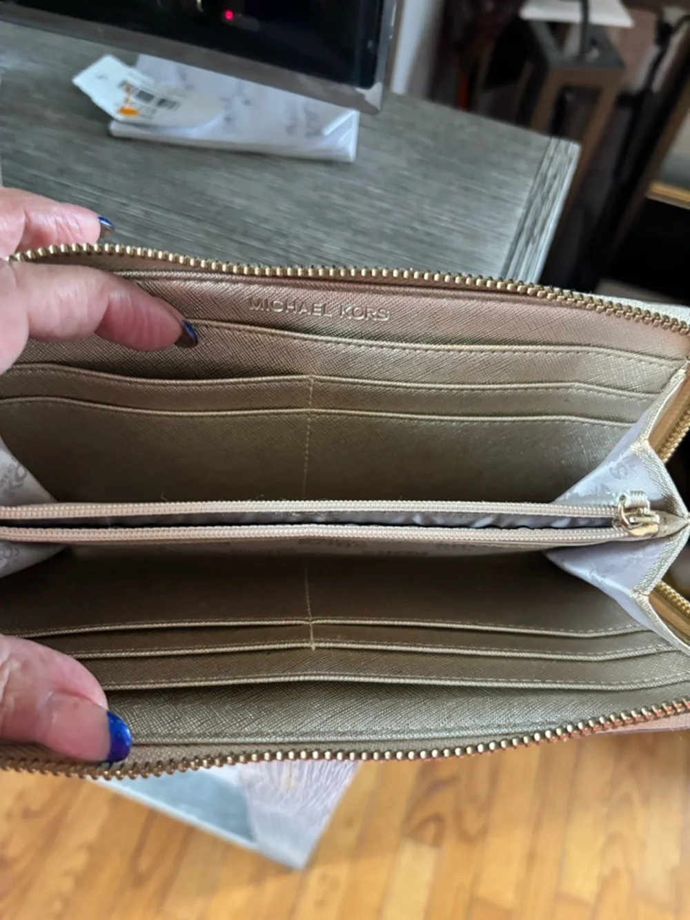 Michael Kors Metallic Gold Hobo Shoulder Bag